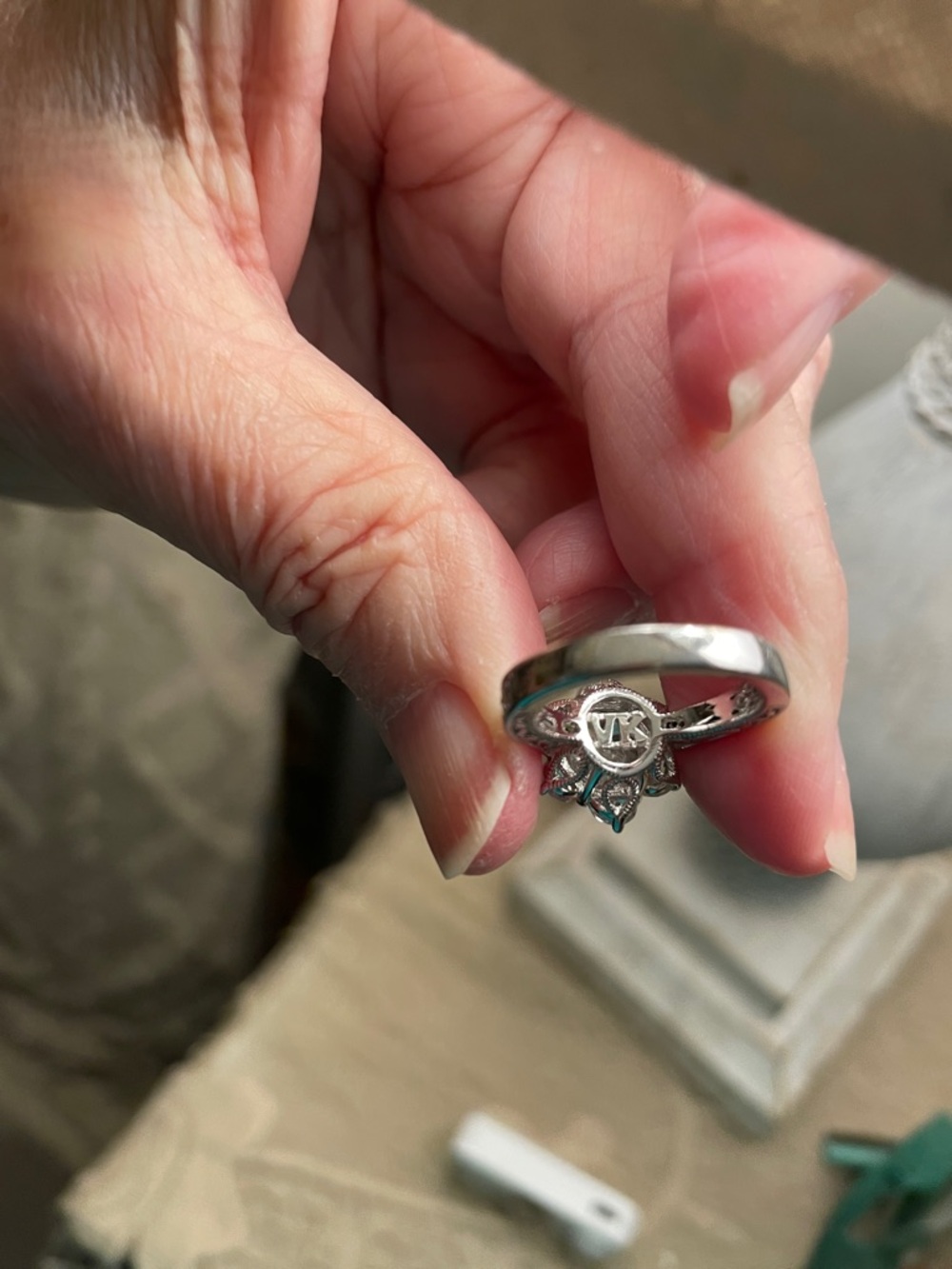 Bella Luce /Vanna K     925 Sterling Silver Flower Ring - Picture 6 of 10